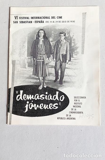 Cine: &ldquo;Demasiado j&oacute;venes&rdquo; Leopoldo Torre R&iacute;os. Gu&iacute;a VI Festival de San Sebasti&aacute;n, 1958
