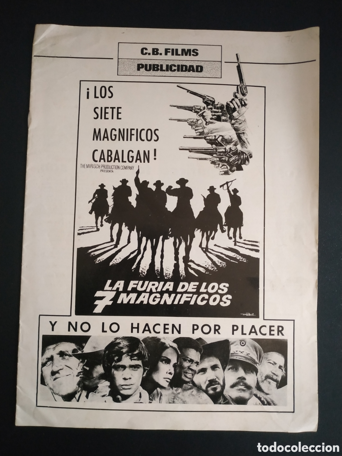 Cinema: LA FURIA DE LOS 7 MAGNIFICOS - GEORGE KENNEDY Y JAMES WHITMORE - GUIA DE CINE ORIGINAL B29
