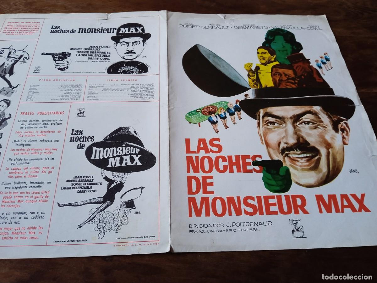 Cin&eacute;ma: Las Noches de Monsieur Max - Jean Poiret, Michel Serrault - Guia original Chamartin 1965 Jano