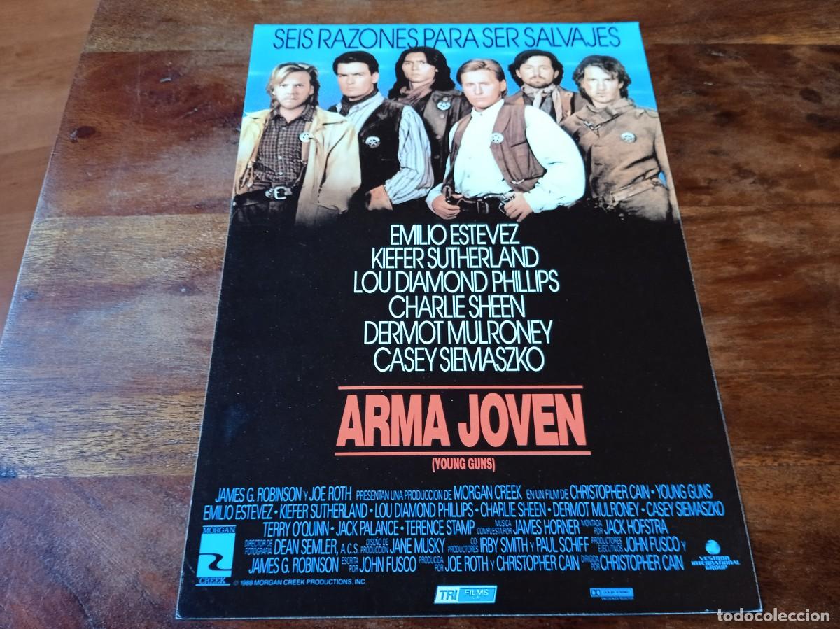 Cine: Arma Joven - Emilio Est&eacute;vez, Kiefer Sutherland, Lou Diamond Phillips - Guia original TriFilms 1988