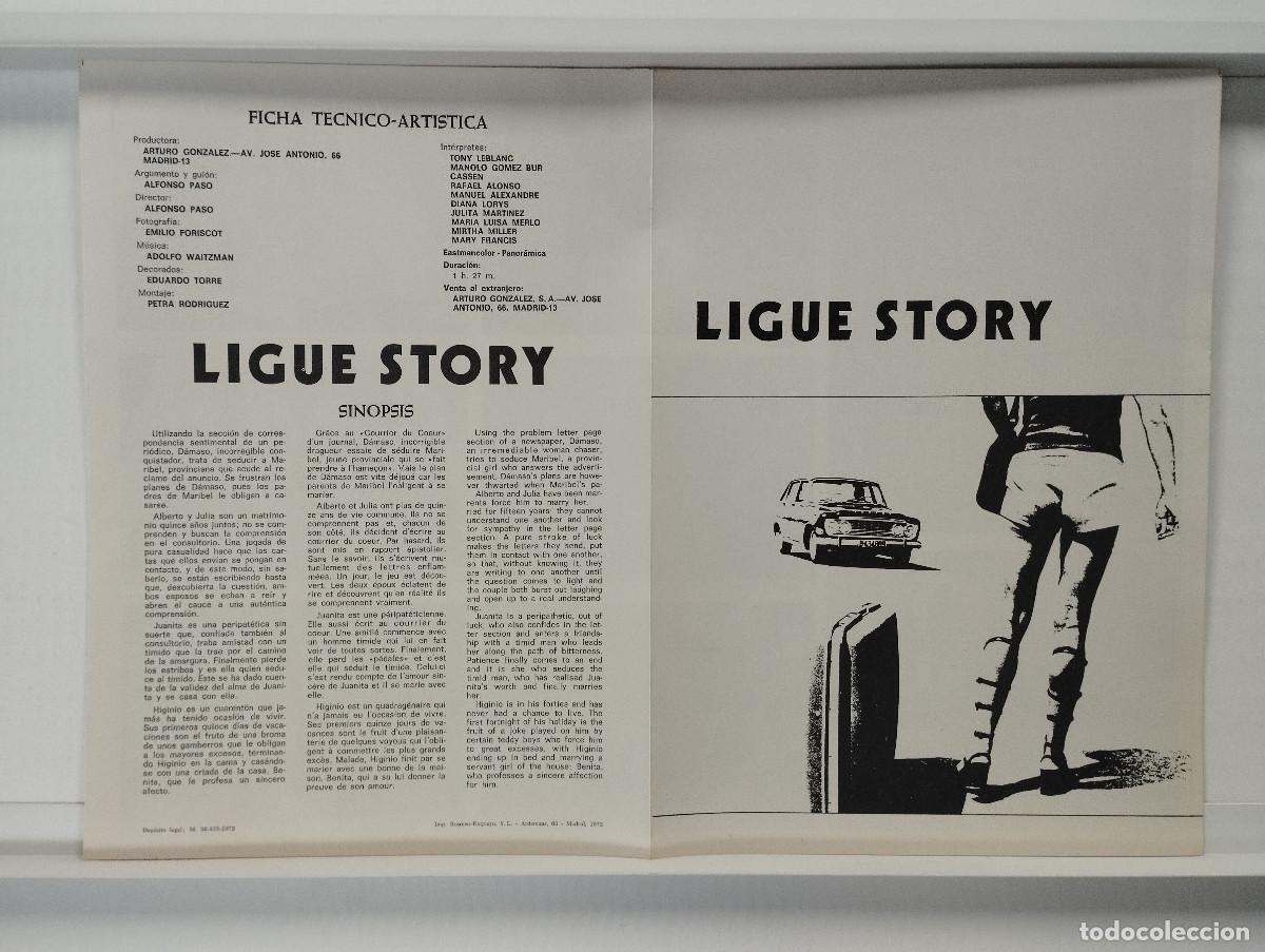Cine: LIGUE STORY. TONY LEBLANC, CASSEN, RAFAEL ALONSO. GUIA DE CINE UNIESPA&Ntilde;A A&Ntilde;O 1973