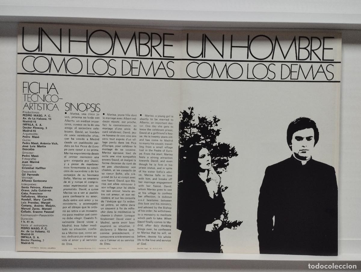 Cinema: UN HOMBRE COMO LOS DEMAS. SONIA PETROVA, ALESSIO ORANO, GUIA DE CINE UNIESPA&Ntilde;A A&Ntilde;O 1975