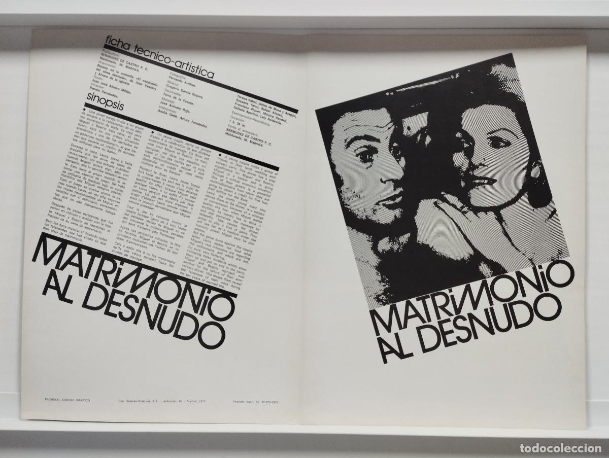 Kino: Matrimonio al desnudo. Anal&iacute;a Gad&eacute;, Arturo Fern&aacute;ndez, GUIA DE CINE UNIESPA&Ntilde;A A&Ntilde;O 1975