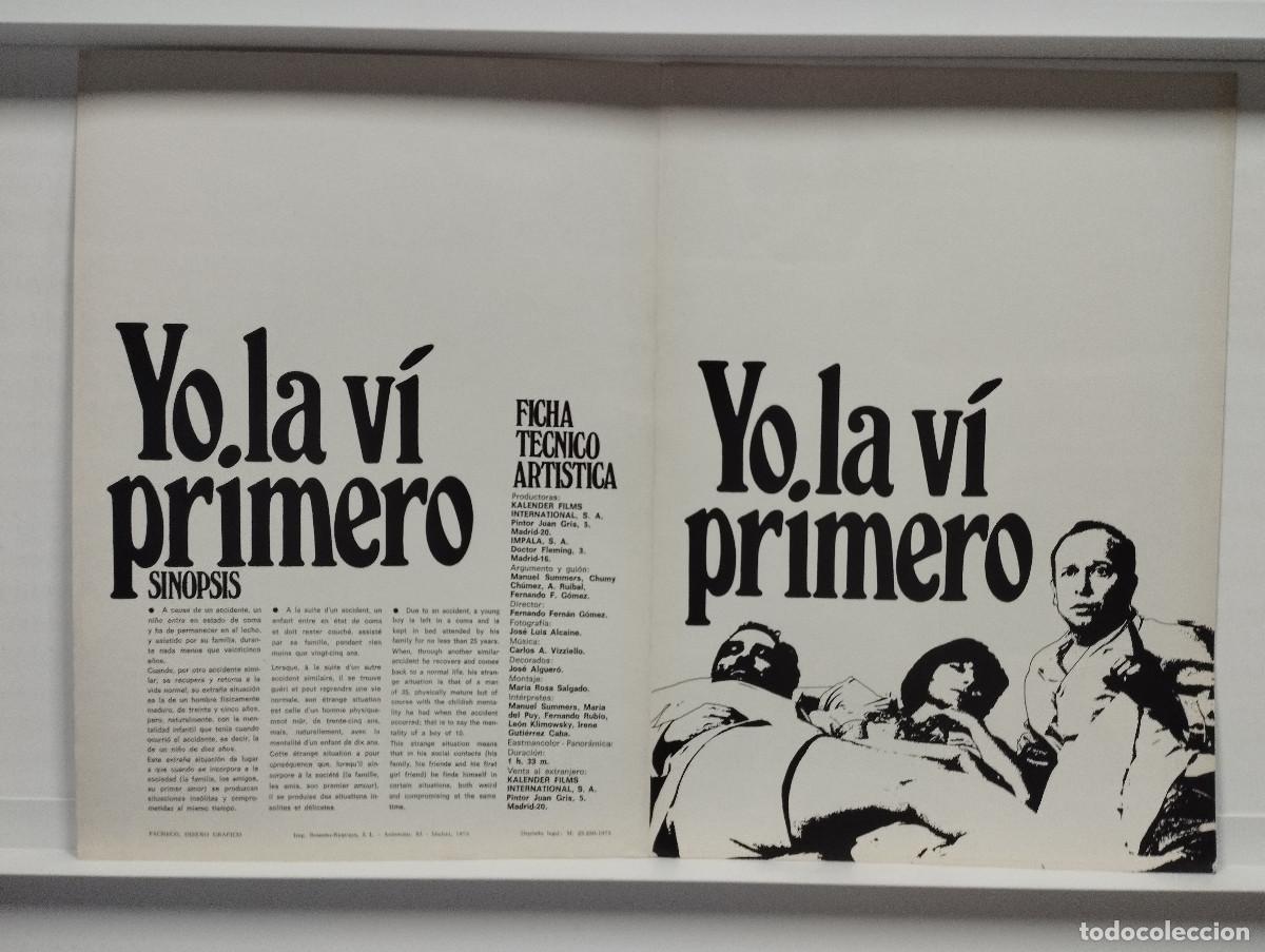 Kino: LA VI PRIMERO MANUEL SUMMERS FERNANDO FERNAN GOMEZ, GUIA DE CINE UNIESPA&Ntilde;A A&Ntilde;O 1975