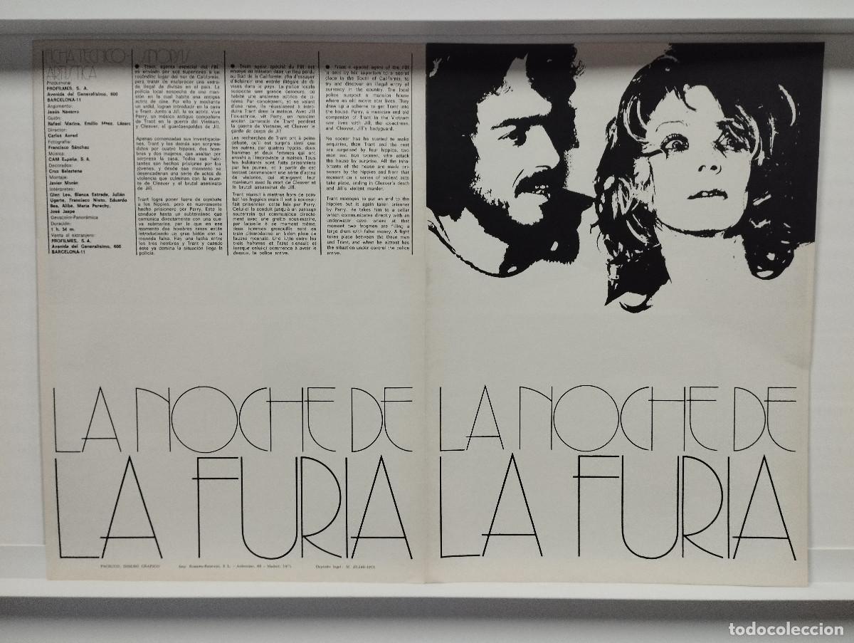 Cinema: LA NOCHE DE LA FURIA. GLENN LEE BLANCA ESTRADA MARIA PERSCHY, GUIA DE CINE UNIESPA&Ntilde;A A&Ntilde;O 1975