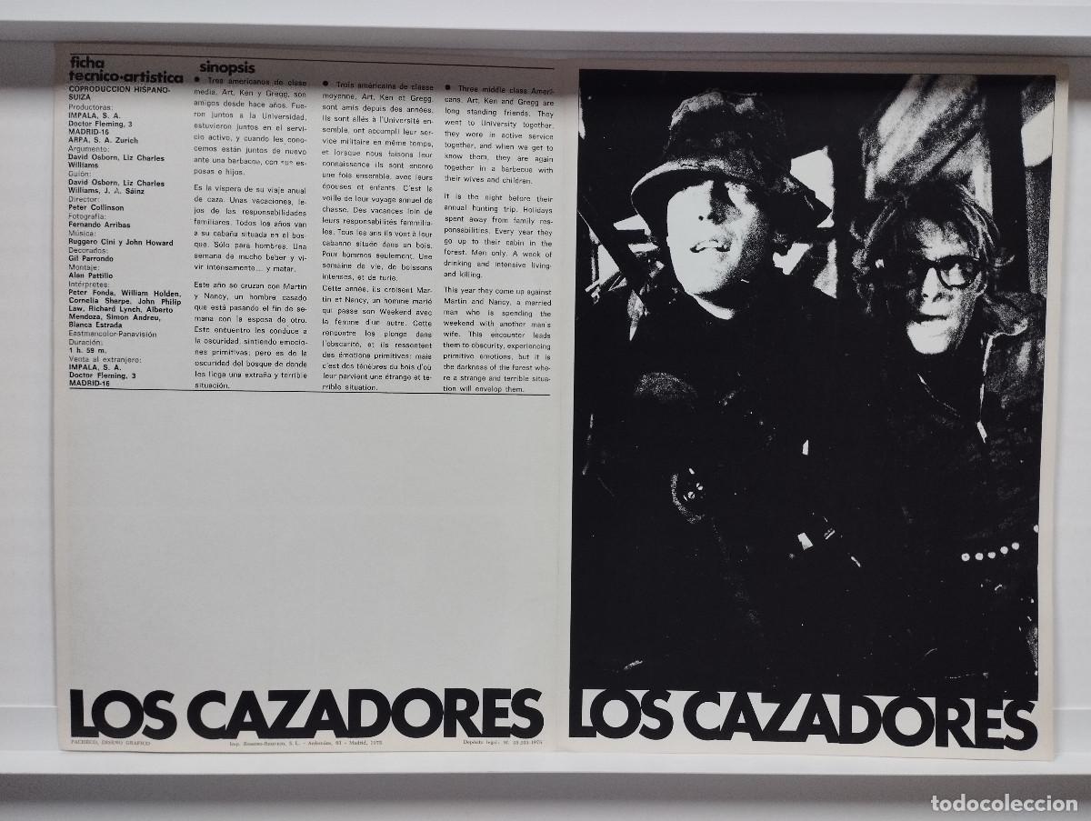 Cine: LOS CAZADORES PETER FONDA WILLIAM HOLDEN , GUIA DE CINE UNIESPA&Ntilde;A A&Ntilde;O 1975