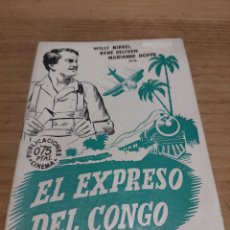 Cine: EL EXPRESO DEL CONGO CINEMA WILLY BIRGEL ,RENE DELTGEN NÚMERO 85