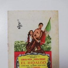 Cine: GUIA PUBLICITARIA DE CINE EL HIDALGO - CORNEL WILDE - TERESA WRIGHT