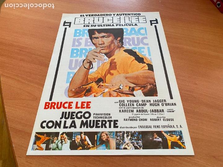 Cine: BRUCE LEE JUEGO CON LA MUERTE. GUIA DE CINE FICHA TECNICA 1978 30 x 21 cm ORIGINAL (COB58)