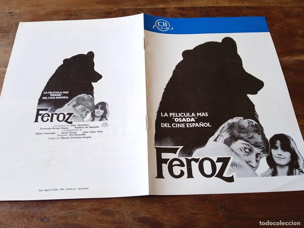 Cine: Feroz - Fernando Fernan Gomez, Elene Lizarralde, M.G. Aragon - Guia original CB Films 1984