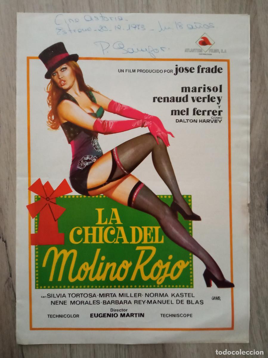Cine: GU&Iacute;A PUBLICITARIA DE LA PEL&Iacute;CULA LA CHICA DEL MOLINO ROJO, MARISOL, BARBARA REY
