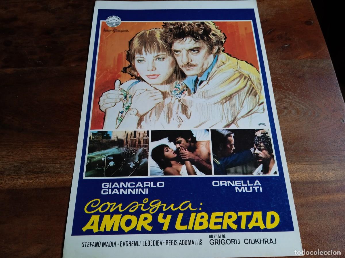 Cine: Consigna amor y libertad - Giancarlo Giannini, Ornella Muti - Guia original Izaro 1980 Jano