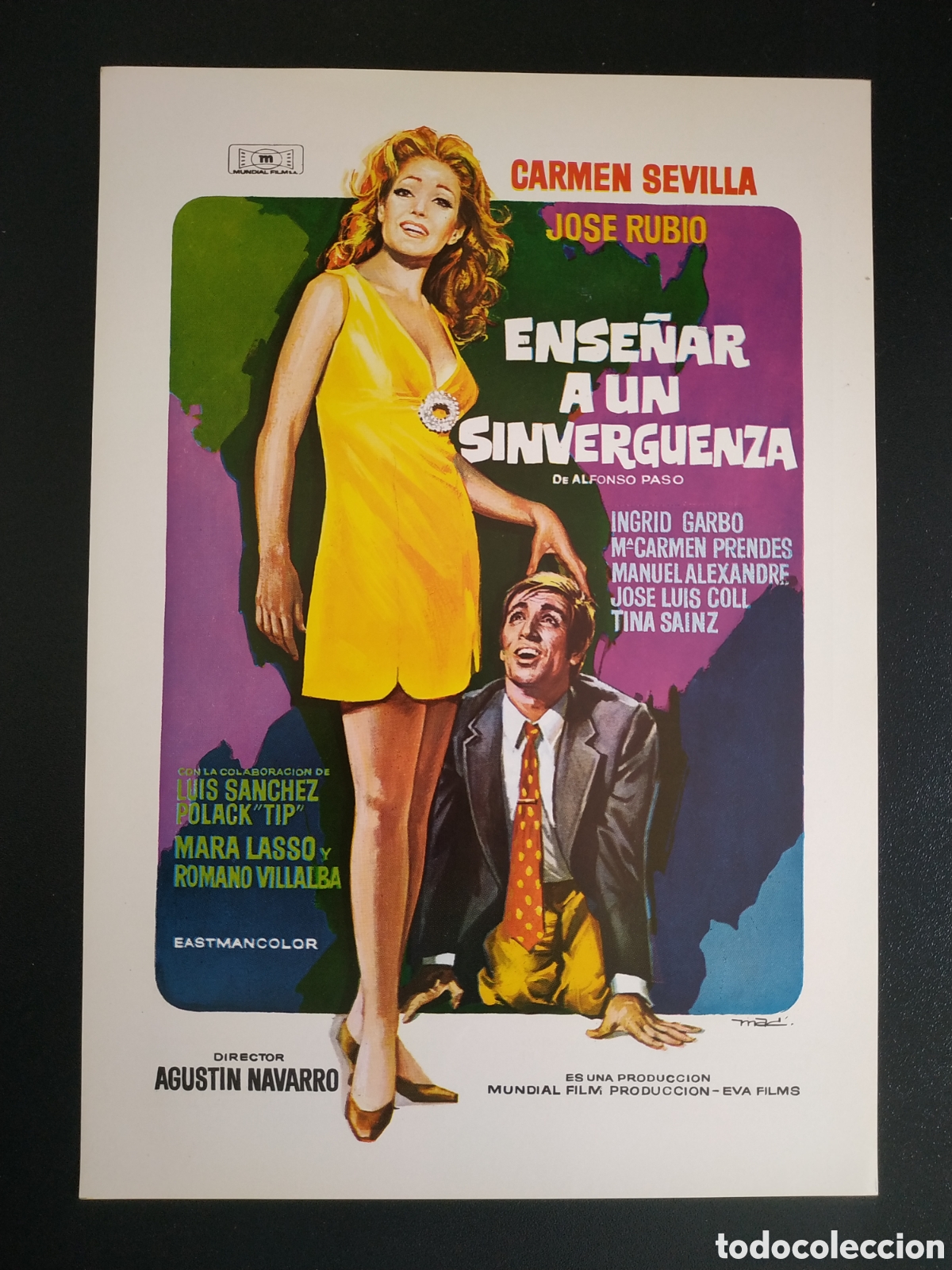 Cine: ENSE&Ntilde;AR A UN SINVERGUENZA - CARMEN SEVILLA CON JOSE RUBIO - GU&Iacute;A DE CINE ORIGINAL B47