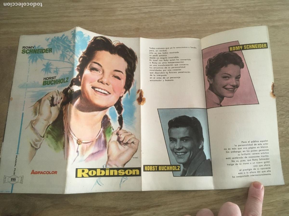 Cine: robinson romy schneider horst buchholtz guia publicitaria original estreno