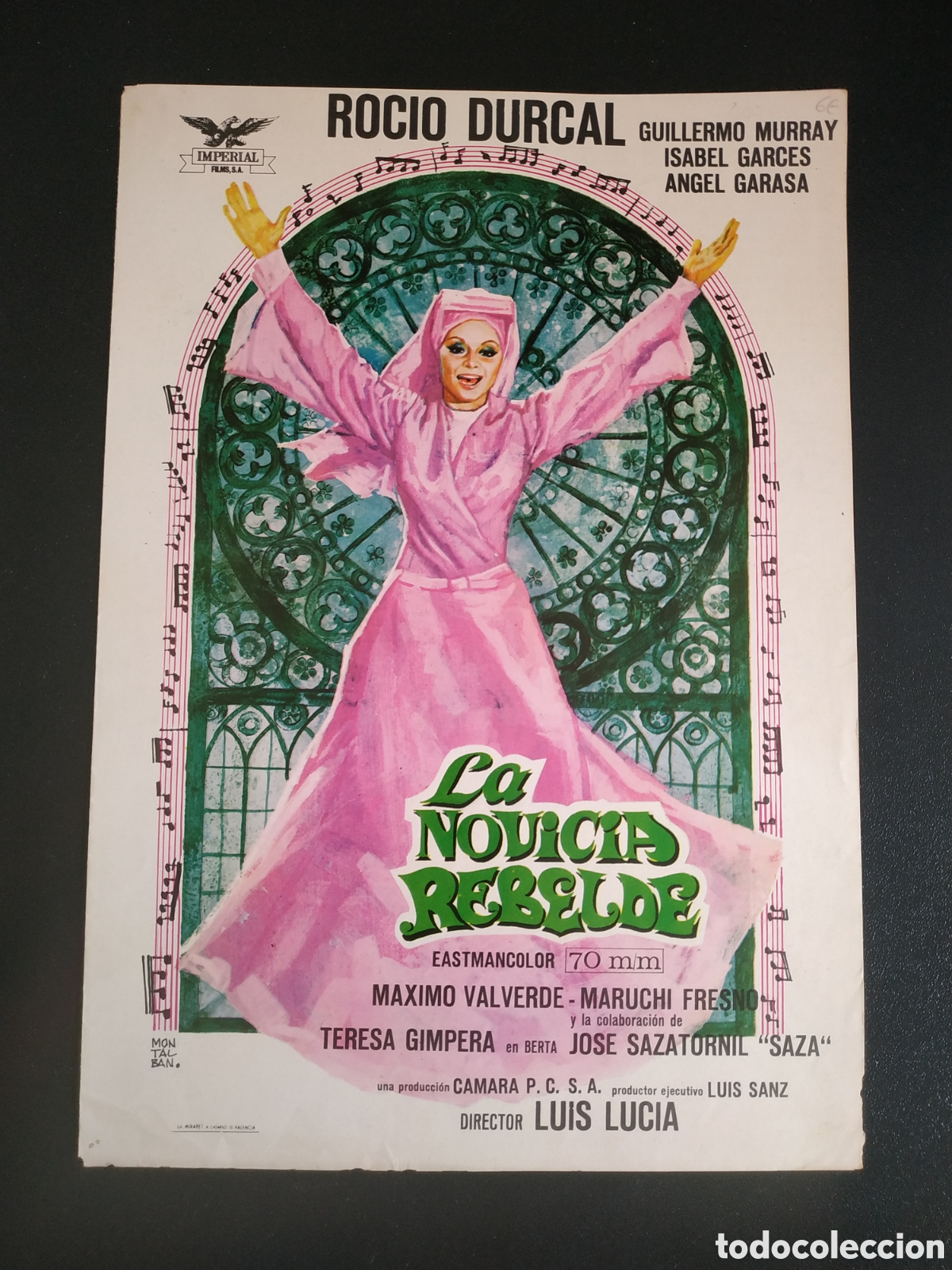 Cine: LA NOVICIA REBELDE - ROCIO DURCAL Y MAXIMO VALVERDE - IMPERIAL FILMS SA - GUIA DE CINE ORIGINAL B55