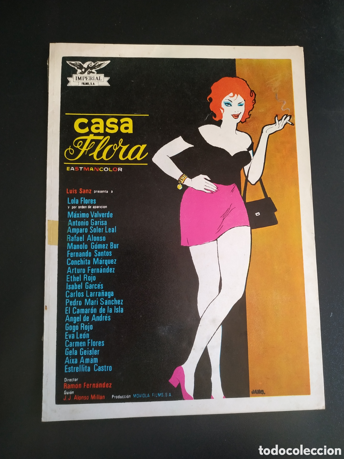 Cine: CASA FLORA - LOLA FLORES MAXIMO VALVERDE ANTONIO GARISA - IMPERIAL FILMS - GUIA DE CINE ORIGINAL B57