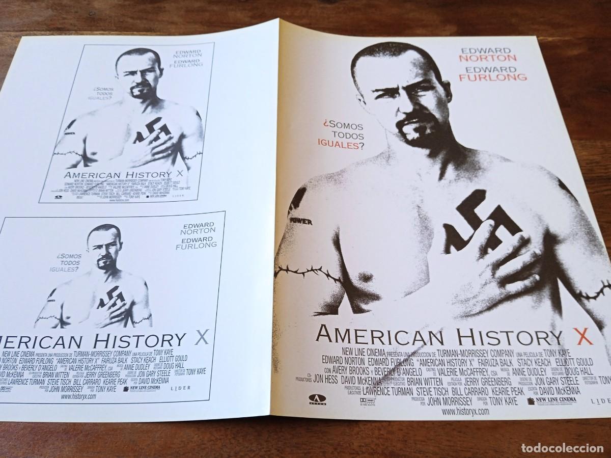 Cin&eacute;ma: American History X - Edward Norton, Edward Furlong, Fairuza Balk - Guia original Aurum 1998