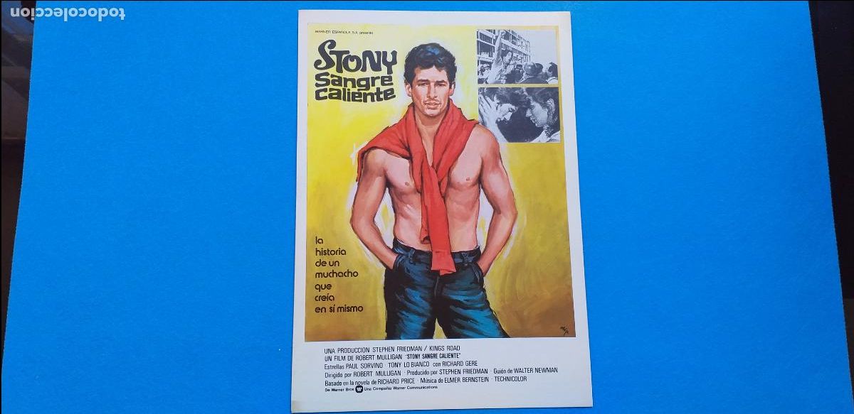 Cinema: GUIA PUBLICITARIA simple: STONY, SANGRE CALIENTE. CON: PAUL SORVINO, TONY LO BIANCO