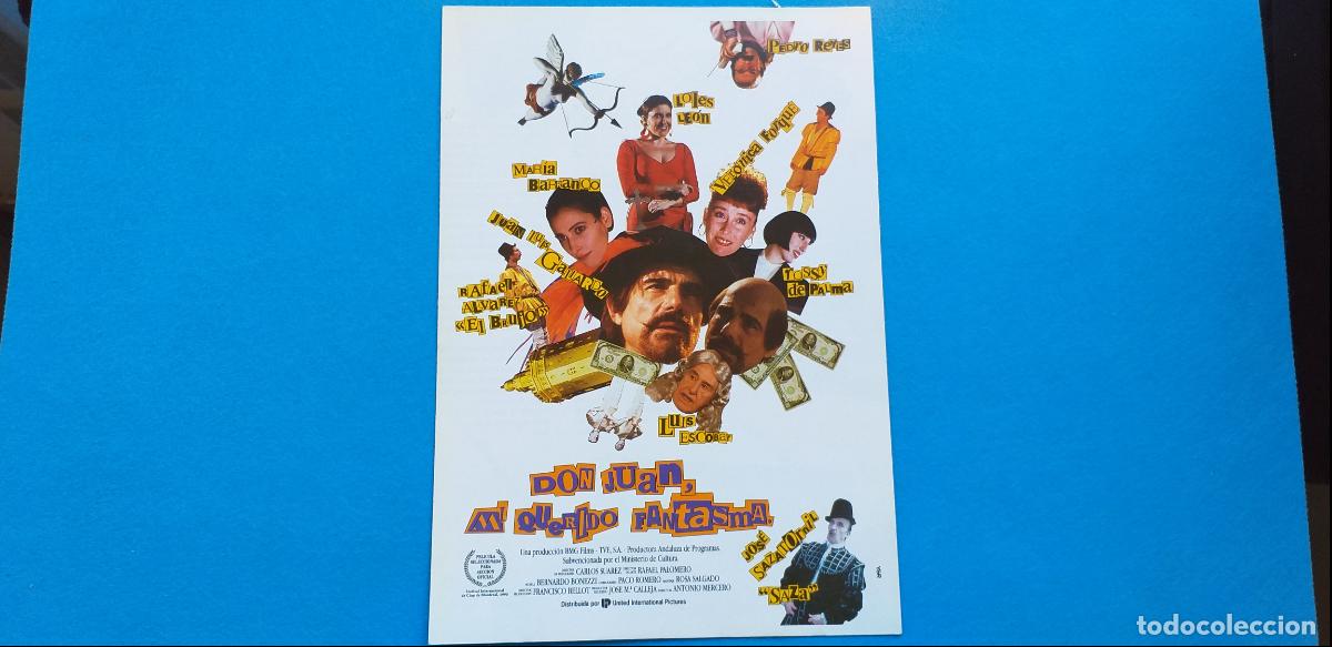 Kino: GUIA publicitaria doble: DON JUAN, MI QUERIDO FANTASMA. LOLES LEON, MARIA BARRANCO, ROSSY DE PALMA