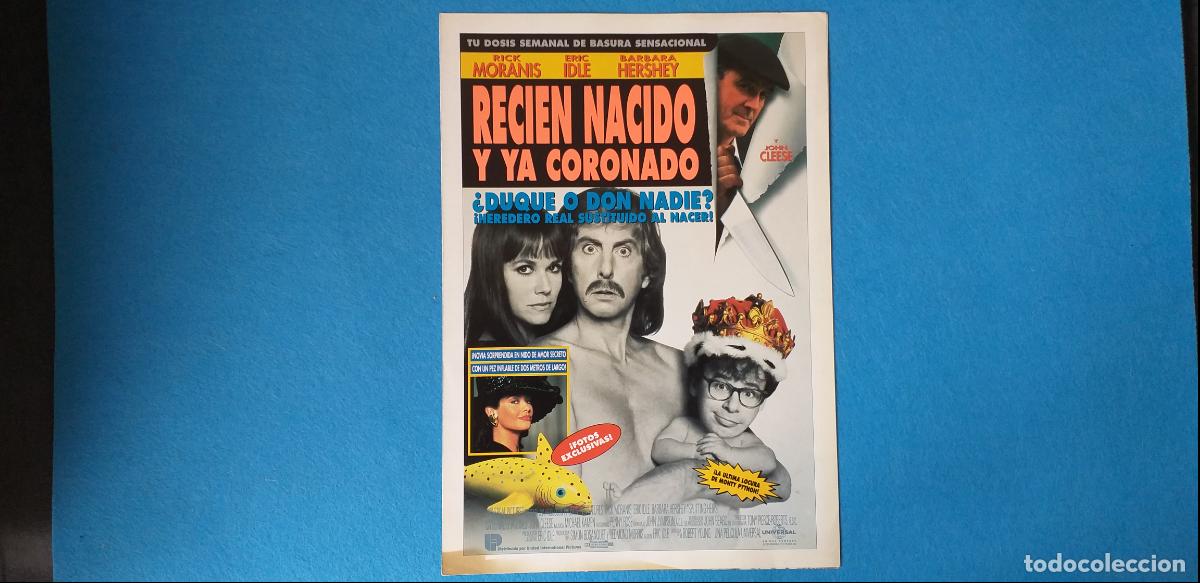 Kino: Guia doble: RECIEN NACIDO Y YA CORONADO. CON: RICK MORANIS, ERIC IDLE.