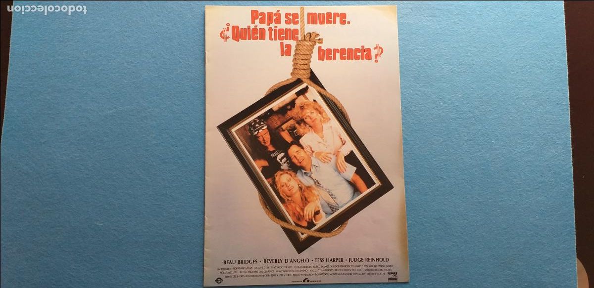 Kino: GUIA: Pap&aacute; se muere &iquest;quien tiene la herencia? 8 p&aacute;ginas. Con: Jack Fisk.