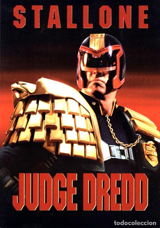 Cine: JUEZ DREDO GU&Iacute;A ORIGINAL DE LUJO ACARTONADA AMERICANA DE 4 P&Aacute;GINAS CON FOTOS SYLVESTER STALLONE
