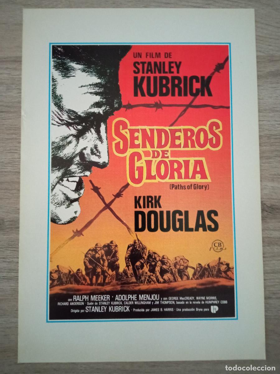 Cinema: GU&Iacute;A PUBLICITARIA DE LA PEL&Iacute;CULA SENDEROS DE GLORIA, KIRK DOUGLAS