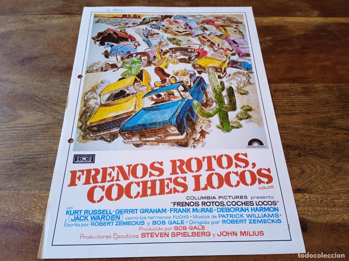 Cin&eacute;ma: Frenos rotos,coches locos - Kurt Russell, Jack Warden, Robert Zemeckis - Guia original Mundial 1980