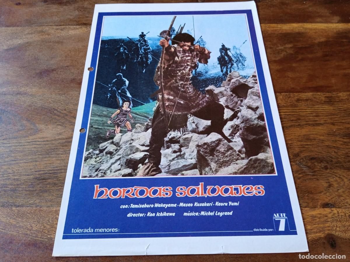 Cine: Hordas Salvajes - Tamisaburo Wakayama, Masao Kusakari - Guia original 7 Arte 1979