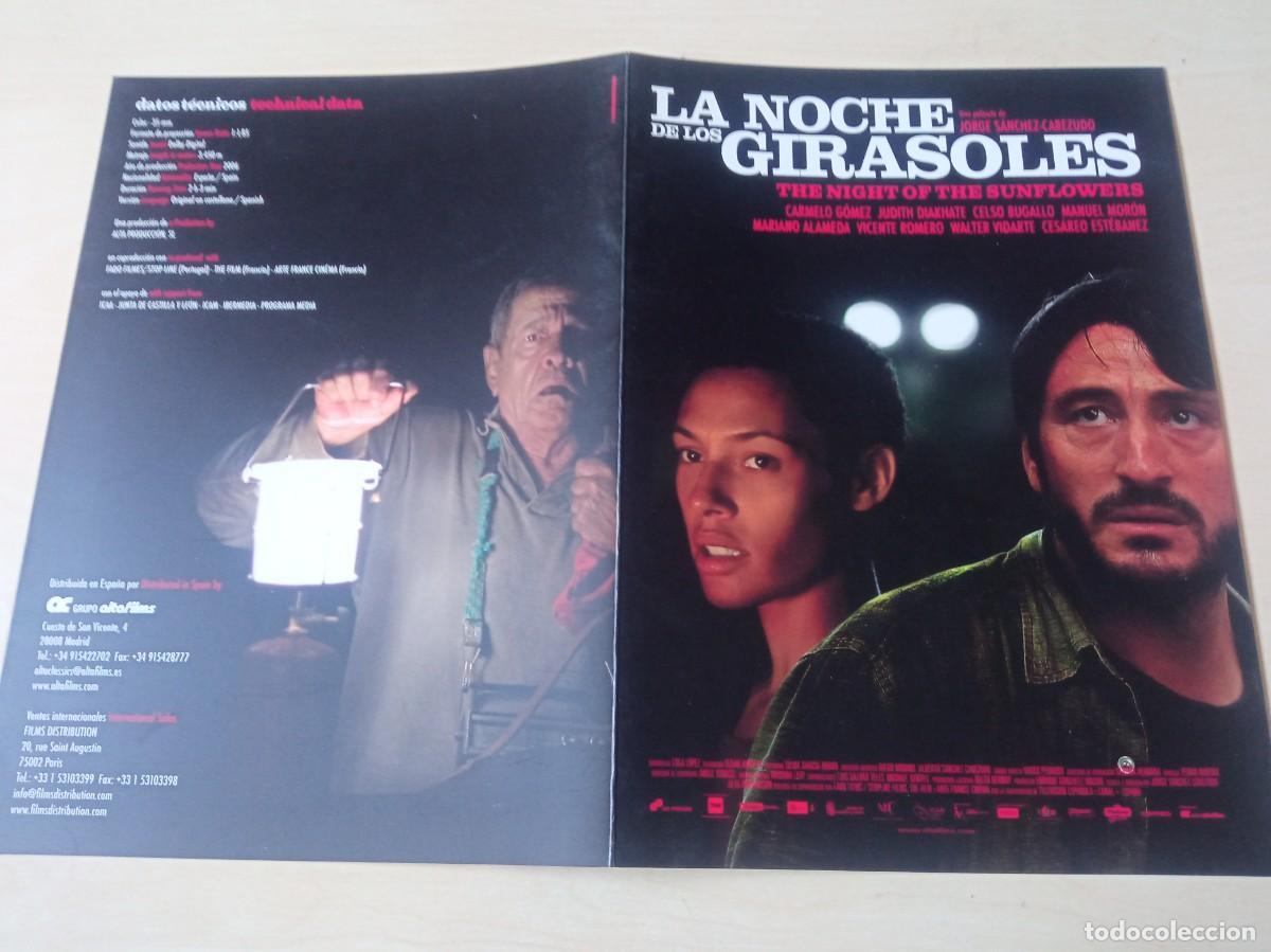 Cinema: LA NOCHE DE LOS GIRASOLES (GUIA ORIGINAL CINE CUADRUPLE) (PEDIDO MINIMO 5 EUROS)