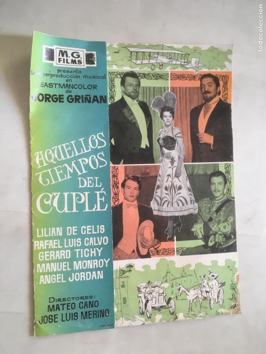 Kino: aquellos tiempos del cuple lilian de celis guia publicitaria original estreno