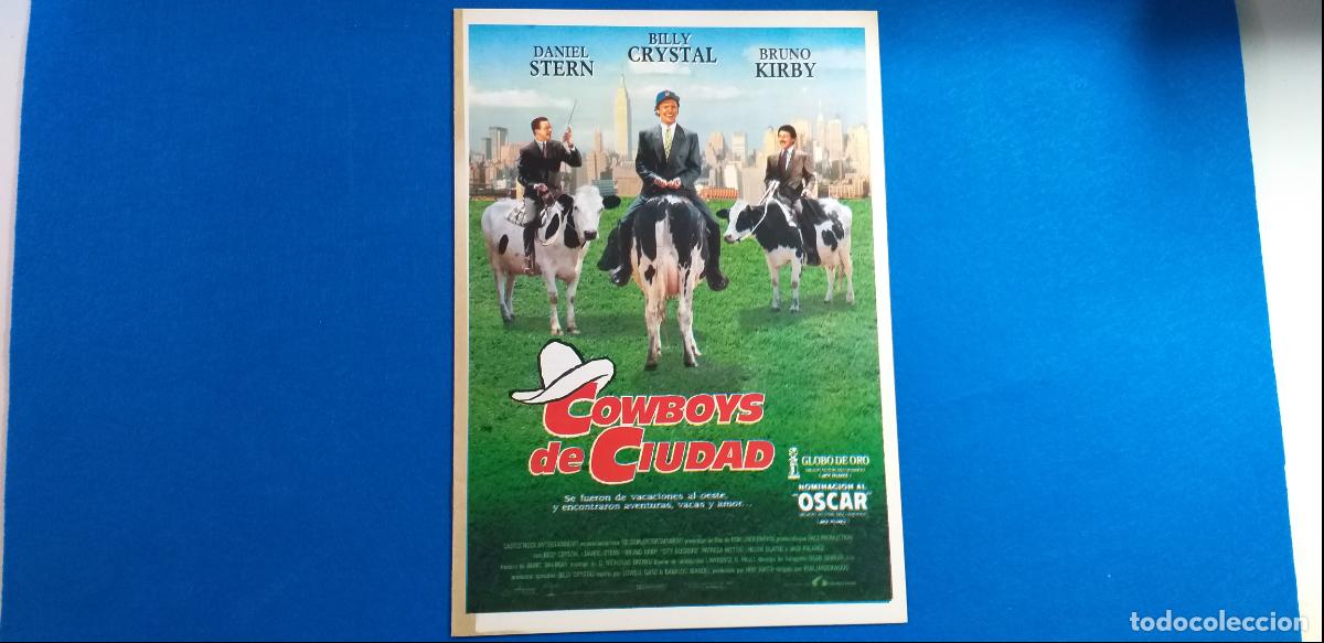 Cinema: Gu&iacute;a publicitaria 8 p&aacute;ginas: Cowboys de ciudad. Daniel Stern, Billy Cristal, Bruno K.