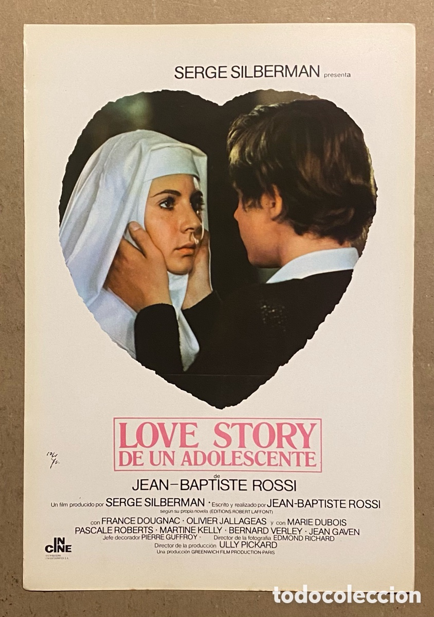 Cin&eacute;ma: LOVE STORY DE UN ADOLESCENTE. GU&Iacute;A PROMOCIONAL PEL&Iacute;CULA JEAN BAPTISTE ROSSI.
