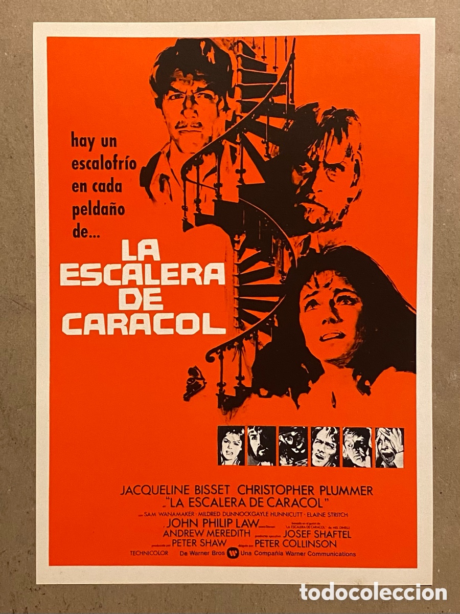 Cinema: LA ESCALERA DE CARACOL. GU&Iacute;A PROMOCIONAL PEL&Iacute;CULA JACQUELINE BISSET, CHRISTOPHER PLUMMER,..