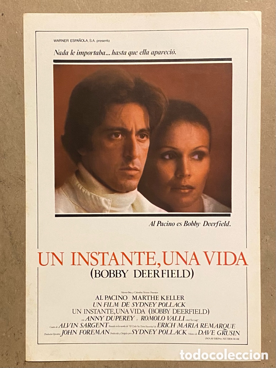 Kino: UN INSTANTE, UNA VIDA. GU&Iacute;A PROMOCIONAL PEL&Iacute;CULA SYDNEY POLLACK, AL PACINO,&hellip;