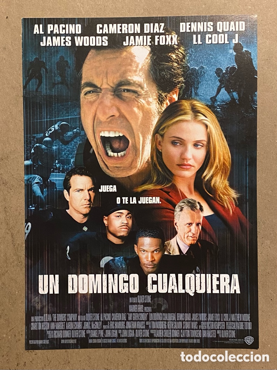 Cinema: UN DOMINGO CUALQUIERA. GU&Iacute;A PROMOCIONAL PEL&Iacute;CULA OLIVER STONE, AL PACINO,&hellip;