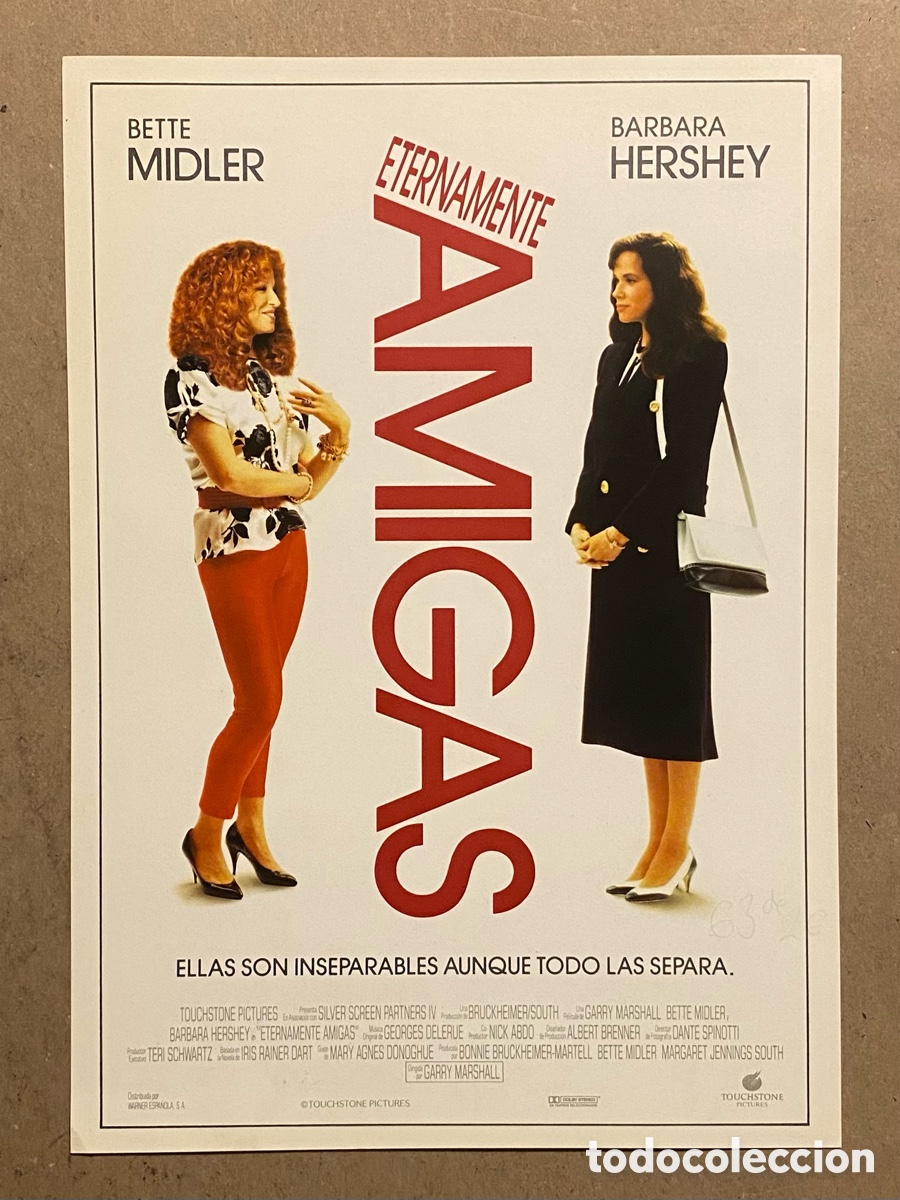Kino: ETERNAMENTE AMIGAS. GU&Iacute;A PROMOCIONAL PEL&Iacute;CULA BETTE MIDLER, BARBARA HERSHEY,..