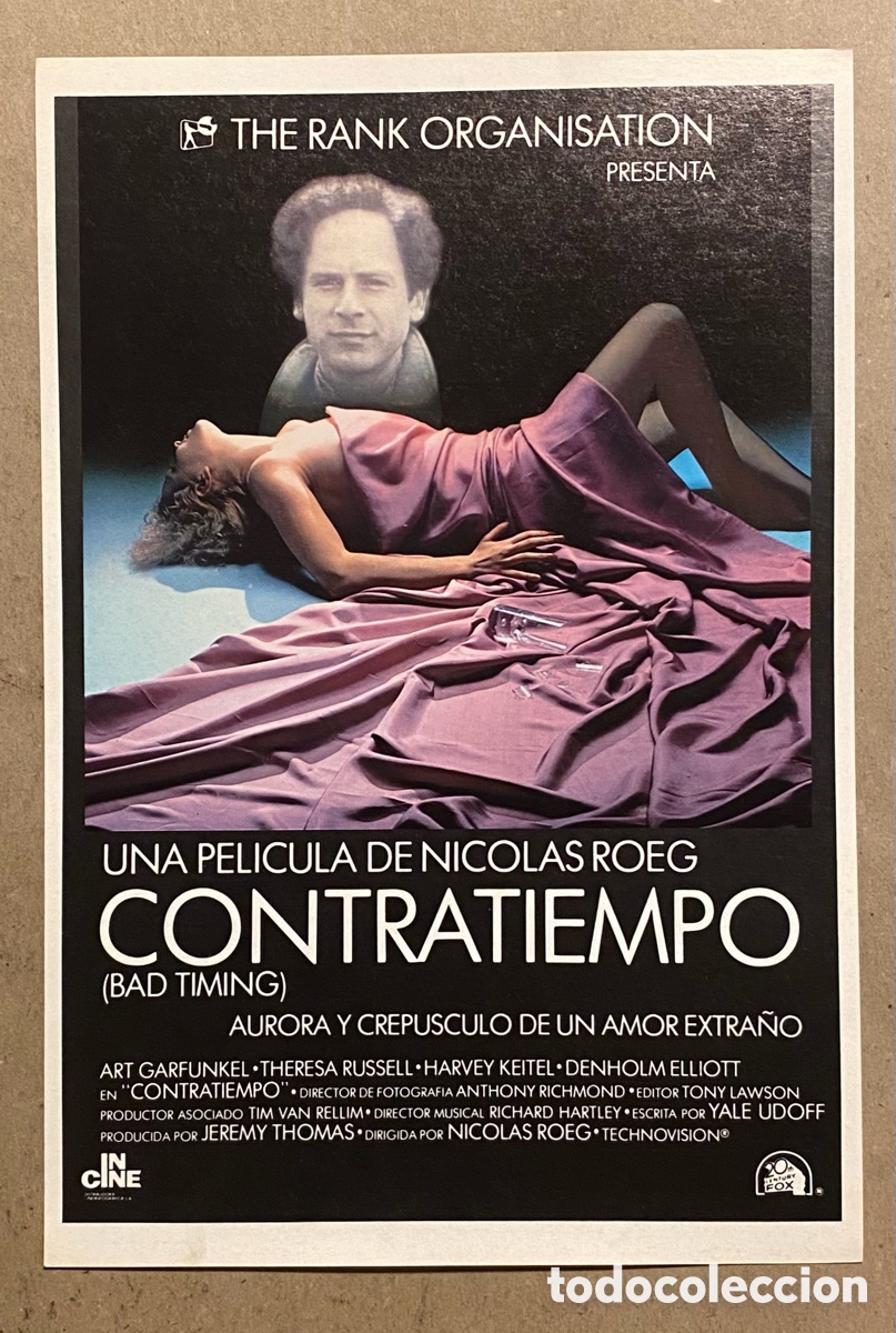 Cinema: CONTRATIEMPO. GU&Iacute;A PROMOCIONAL PEL&Iacute;CULA NICOLAS ROEG, ART GARFUNKEL,&hellip;