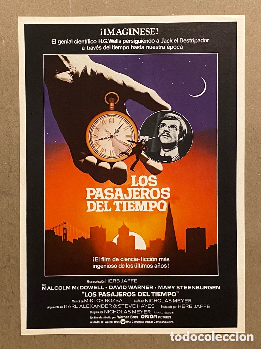 Cinema: LOS PASAJEROS DEL TIEMPO. GU&Iacute;A PROMOCIONAL DE LA PEL&Iacute;CULA MALCOLM MCDOWELL, DAVID WARNER