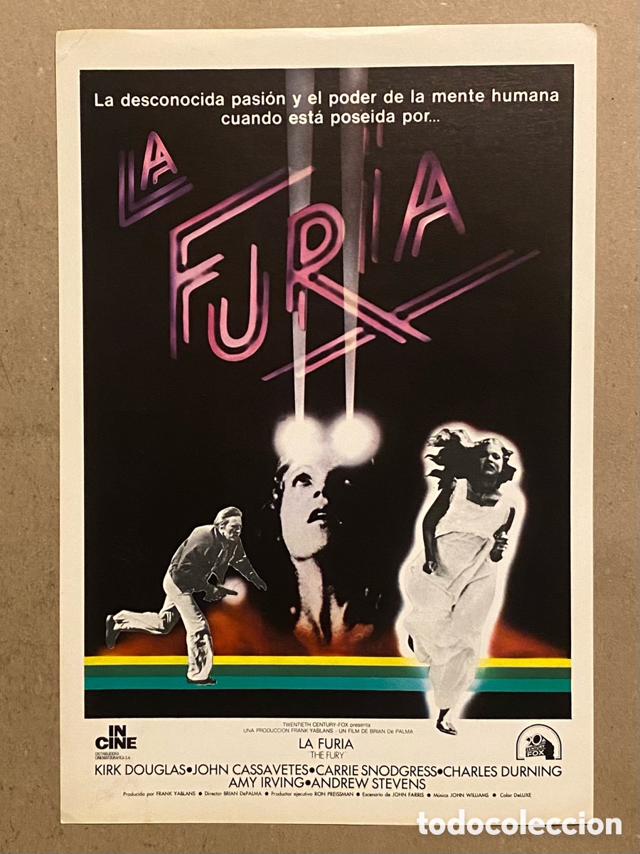 Cinema: LA FURIA. GU&Iacute;A PROMOCIONAL DE LA PEL&Iacute;CULA KIRK DOUGLAS, JOHN CASSAVETES,&hellip;