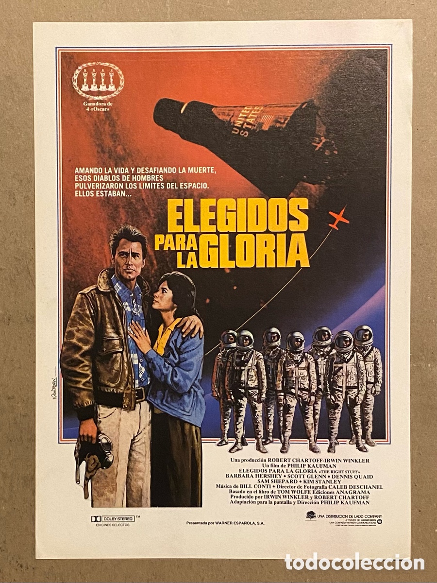 Cinema: ELEGIDOS PARA LA GLORIA. GU&Iacute;A PROMOCIONAL DE LA PEL&Iacute;CULA PHILIP KAUFMAN.
