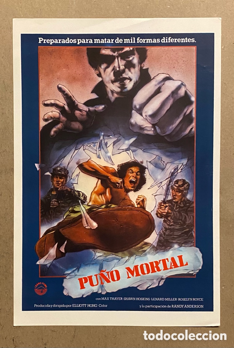 Cinema: PU&Ntilde;O MORTAL. GU&Iacute;A PROMOCIONAL DE LA PEL&Iacute;CULA ELLIOT HONG.