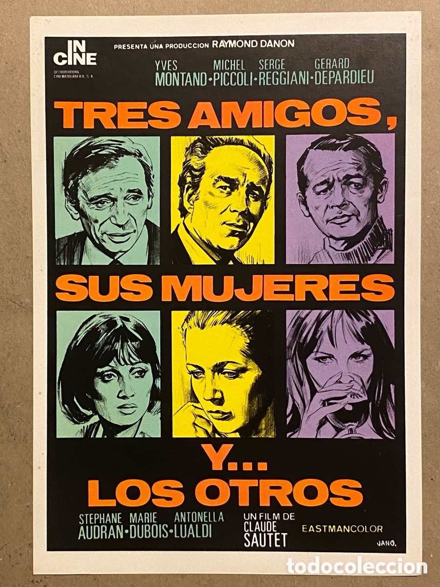 Kino: TRES AMIGOS, SUS MUJERES Y&hellip; LOS OTROS. GU&Iacute;A PROMOCIONAL DE LA PEL&Iacute;CULA DE YVES MONTAND,&hellip;