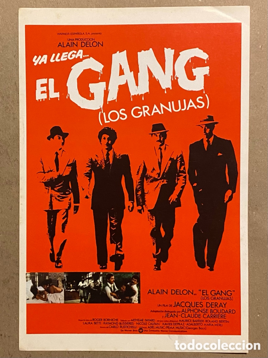 Kino: EL GANG (LOS GRANUJAS). GU&Iacute;A PROMOCIONAL DE LA PEL&Iacute;CULA DE ALAIN DELON,...