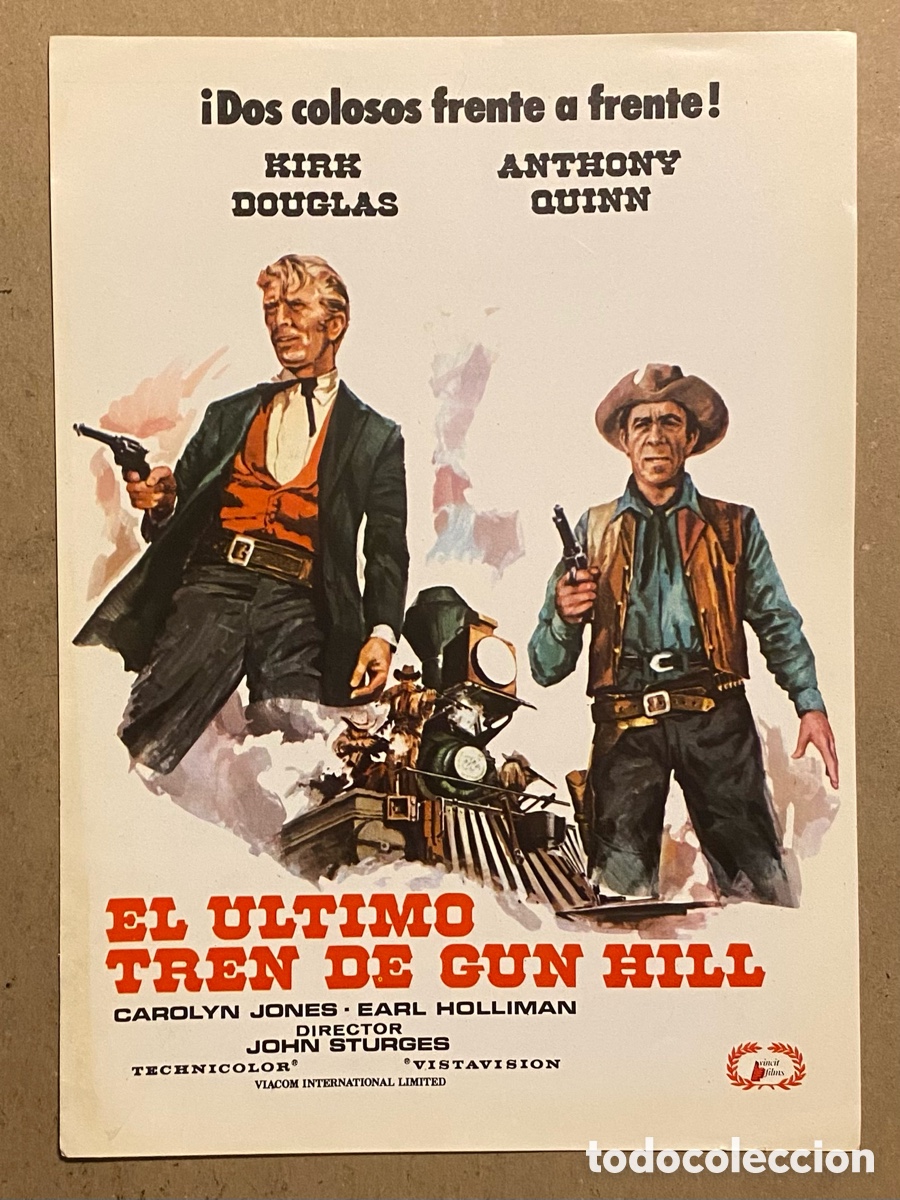 Cinema: EL &Uacute;LTIMO TREN DE GUN HILL. GU&Iacute;A PROMOCIONAL DE LA PEL&Iacute;CULA DE KIRK DOUGLAS, ANTHONY QUINN,...