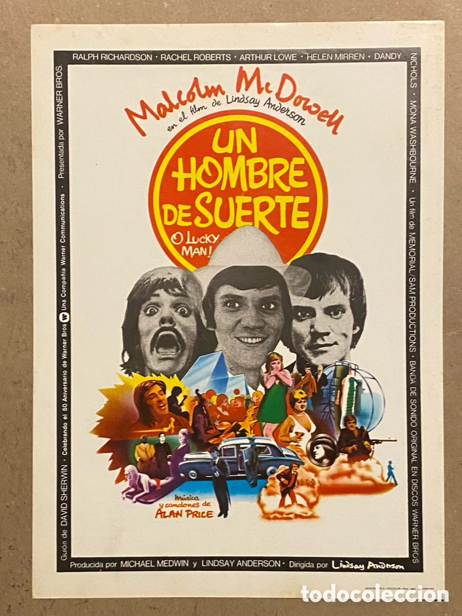 Kino: UN HOMBRE DE SUERTE. GU&Iacute;A PROMOCIONAL DE LA PEL&Iacute;CULA DE MALCOLM MCDOWELL, ALAN PRICE,&hellip;