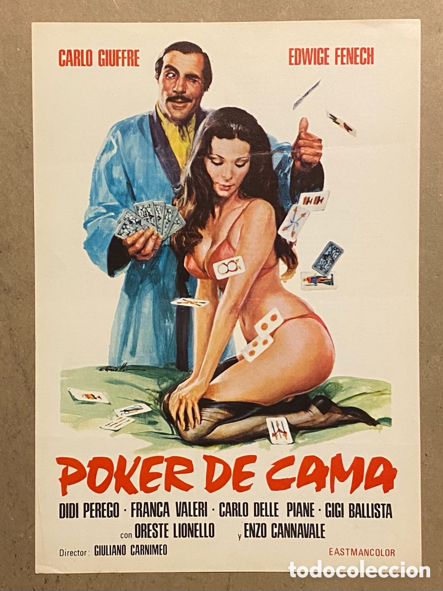 Cine: POKER DE CAMA. GU&Iacute;A PROMOCIONAL DE LA PEL&Iacute;CULA CARLO GIUFFRE, EDWIGE FENECH,&hellip;