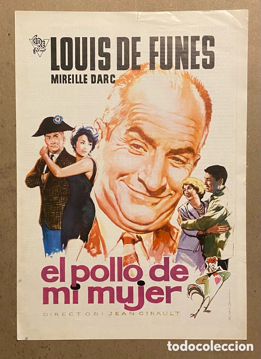 Cinema: EL POLLO DE MI MUJER. GU&Iacute;A PROMOCIONAL DE LA PEL&Iacute;CULA DE LOUIS DE FUNES, JEAN GIRAULT,&hellip;