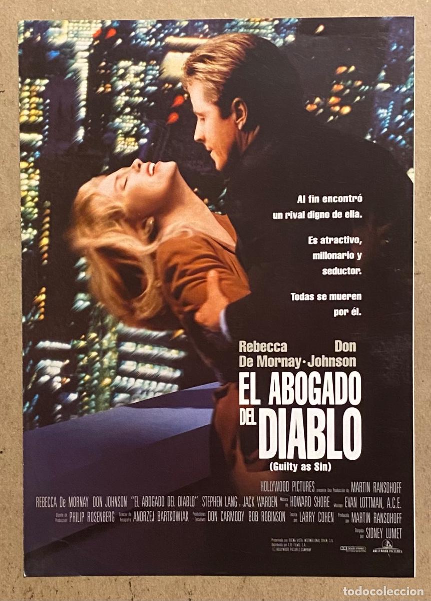 Cine: EL ABOGADO DEL DIABLO. GU&Iacute;A PROMOCIONAL DE LA PEL&Iacute;CULA DE REBECCA DE MORNAY, DON JOHNSON,,&hellip;