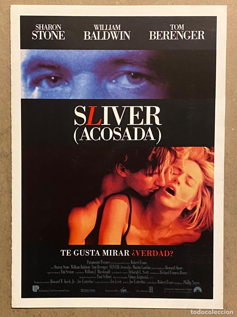 Cin&eacute;ma: SLIVER (ACOSADA). GU&Iacute;A PROMOCIONAL DE LA PEL&Iacute;CULA DE SHARON STONE, WILLIAM BALDWIN,&hellip;